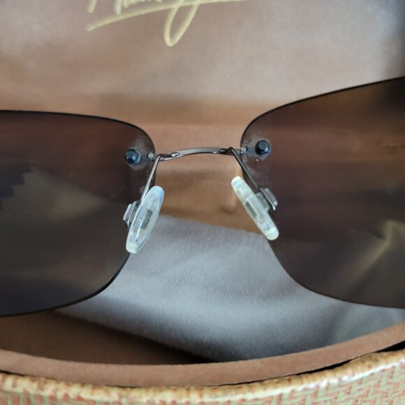 Maui Jim Frigate MP-BG Rimless Titanium Polarized Sunglasses Brown Lens Japan - Picture 8 of 8